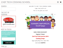 Tablet Screenshot of cheftechcookingschool.com